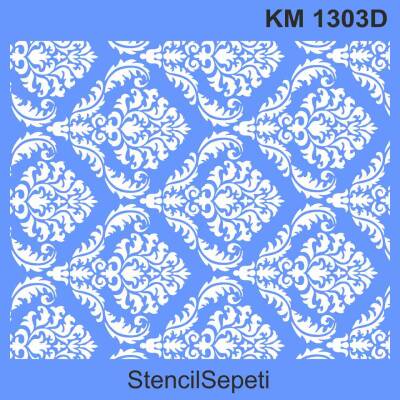 Damask Deseni - Stencil Boyama Şablonu - 1
