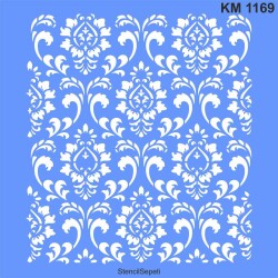 Damask Deseni - Stencil Boyama Şablonu - StencilSepeti