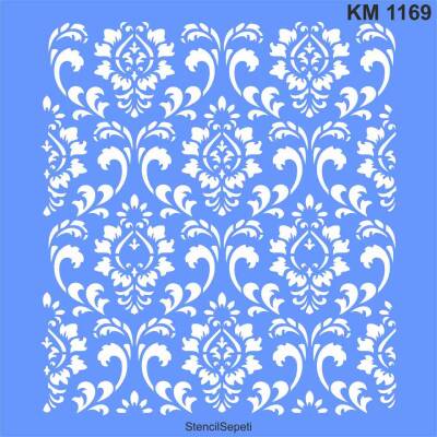 Damask Deseni - Stencil Boyama Şablonu - 1