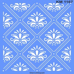 Damask Deseni - Stencil Boyama Şablonu - StencilSepeti