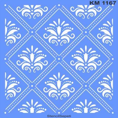 Damask Deseni - Stencil Boyama Şablonu - 1