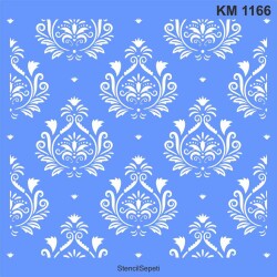 Damask Deseni - Stencil Boyama Şablonu - StencilSepeti