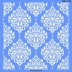 Damask Deseni - Stencil Boyama Şablonu - 1
