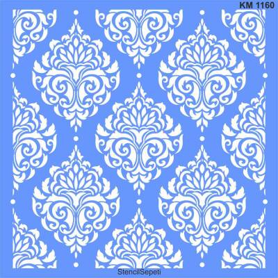 Damask Deseni - Stencil Boyama Şablonu - 1