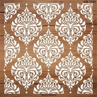 Damask Deseni - Stencil Boyama Şablonu - 2