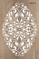 Damask Deseni - Stencil Boyama Şablonu - 2