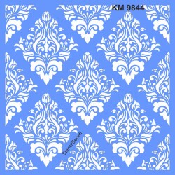 Damask Deseni - Stencil Boyama Şablonu - StencilSepeti