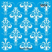 Damask Deseni - Stencil Şablon - 1