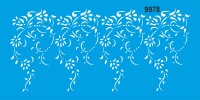 Çiçekli Desen - Stencil Boyama Şablonu - StencilSepeti