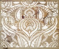 Damask Duvar Deseni - Stencil Boyama Şablonu - 2