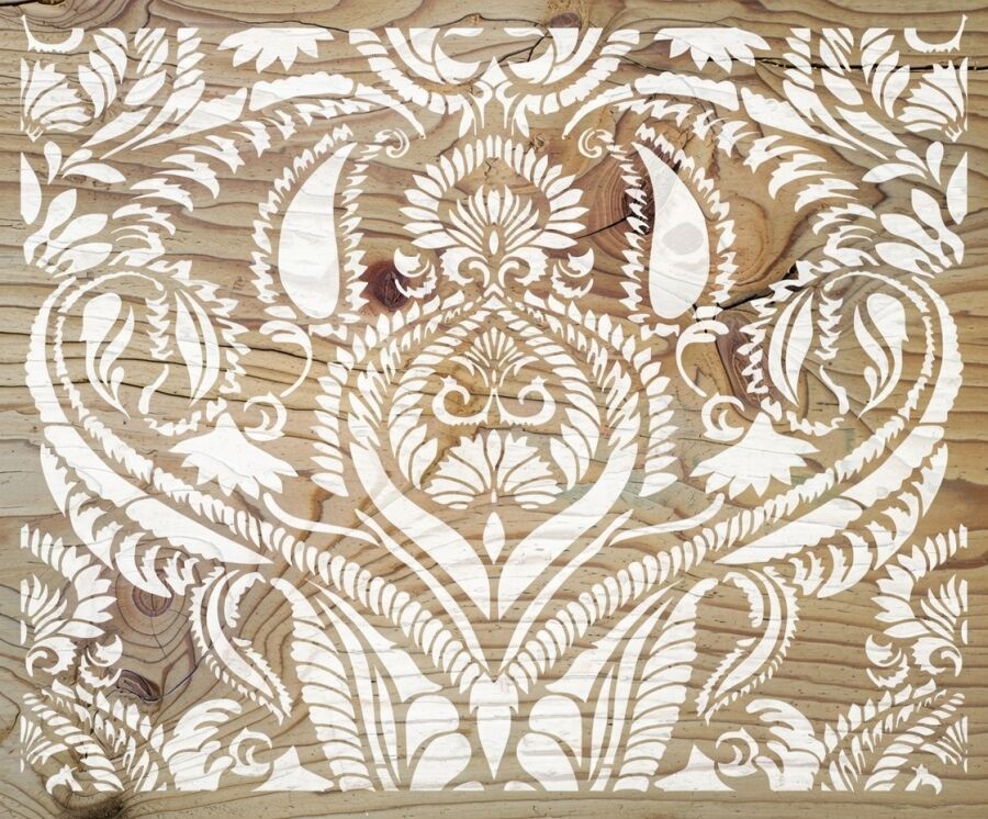 Damask Duvar Deseni - Stencil Boyama Şablonu - 2