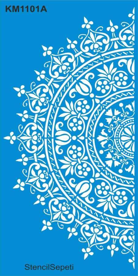 Damask Duvar Deseni - Stencil Boyama Şablonu - 1