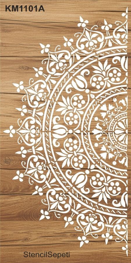 Damask Duvar Deseni - Stencil Boyama Şablonu - 2