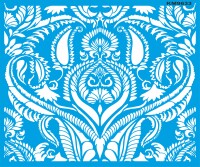 Damask Duvar Deseni - Stencil Boyama Şablonu - 1