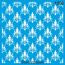 Damask Duvar Deseni - Stencil Şablon - StencilSepeti