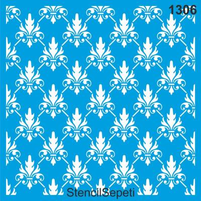 Damask Duvar Deseni - Stencil Şablon - 1