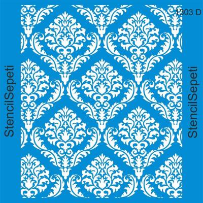Damask Duvar Deseni - Stencil Şablon - 1