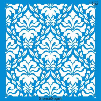 Damask Duvar Deseni - Stencil Şablon - 1
