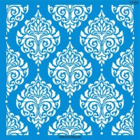 Damask Duvar Deseni - Stencil Şablonu - StencilSepeti