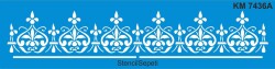 Damask Kenar Deseni - Stencil Boyama Şablonu - StencilSepeti