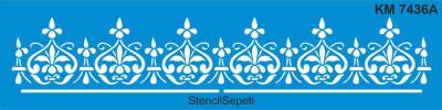 Damask Kenar Deseni - Stencil Boyama Şablonu - 1