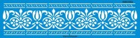 Damask Kenar Deseni - Stencil Boyama Şablonu - StencilSepeti