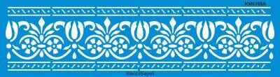 Damask Kenar Deseni - Stencil Boyama Şablonu - 1