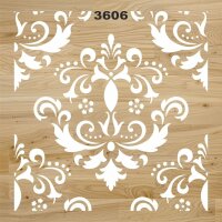 Damask Deseni - Stencil Boyama Şablonu - 2