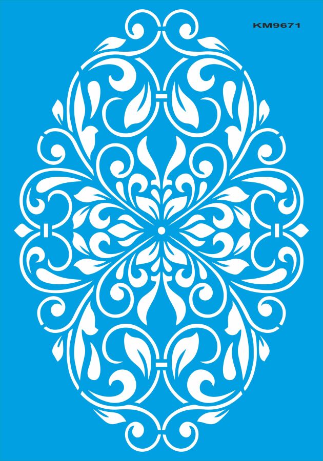 Damask - Stencil Boyama Şablonu - 1
