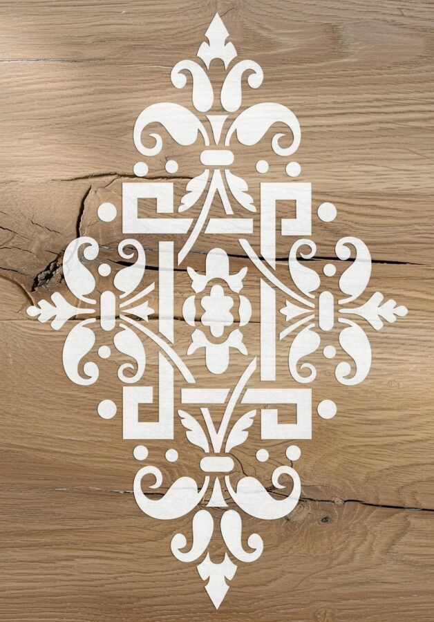 Damask - Stencil Boyama Şablonu - 2