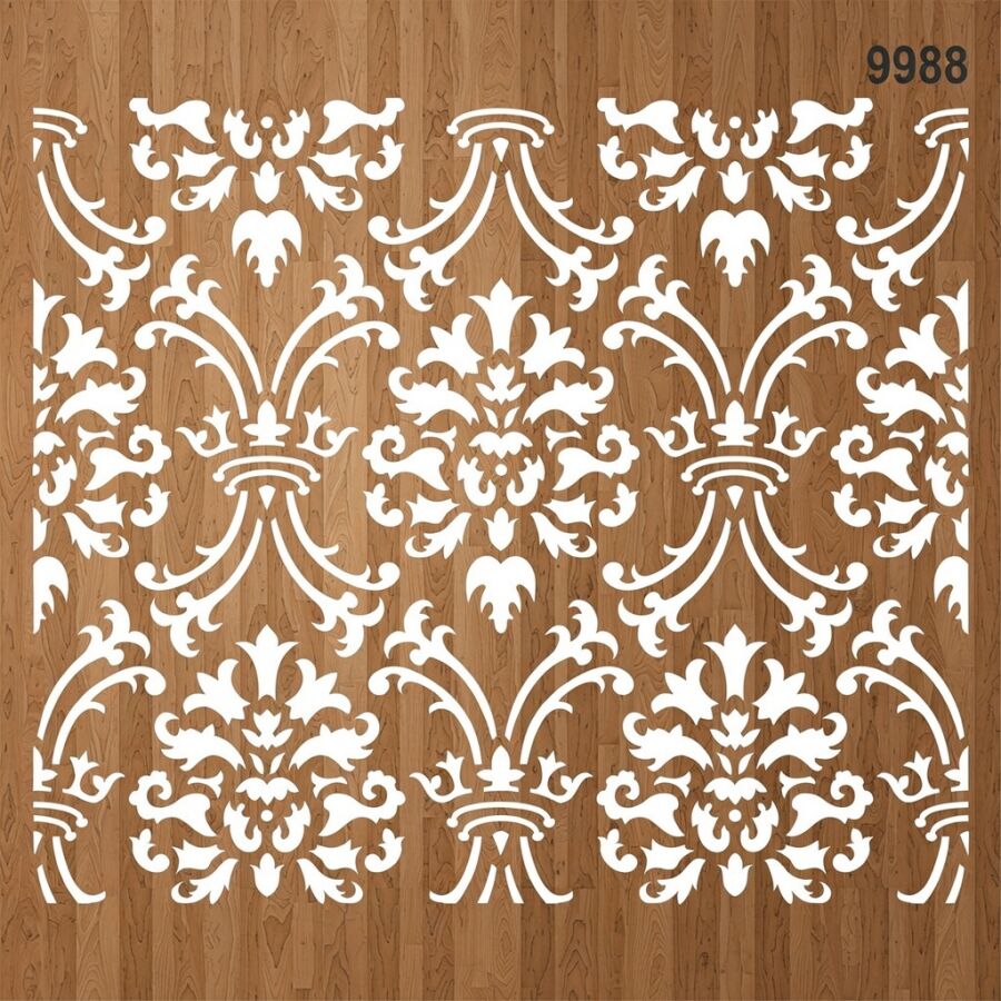 Damask - Stencil Boyama Şablonu - 2