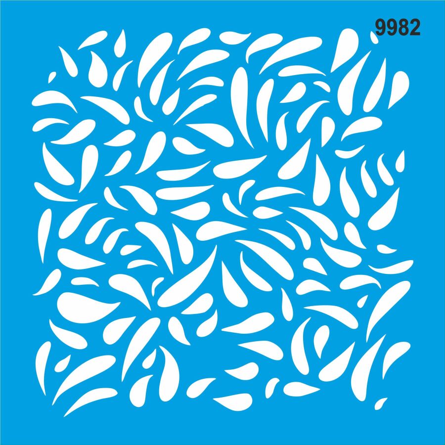 Damlalar - Stencil Boyama Şablonu - 1