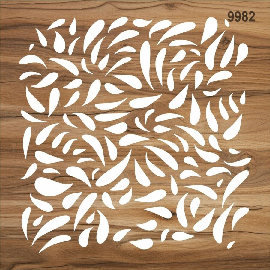 Damlalar - Stencil Boyama Şablonu - 2