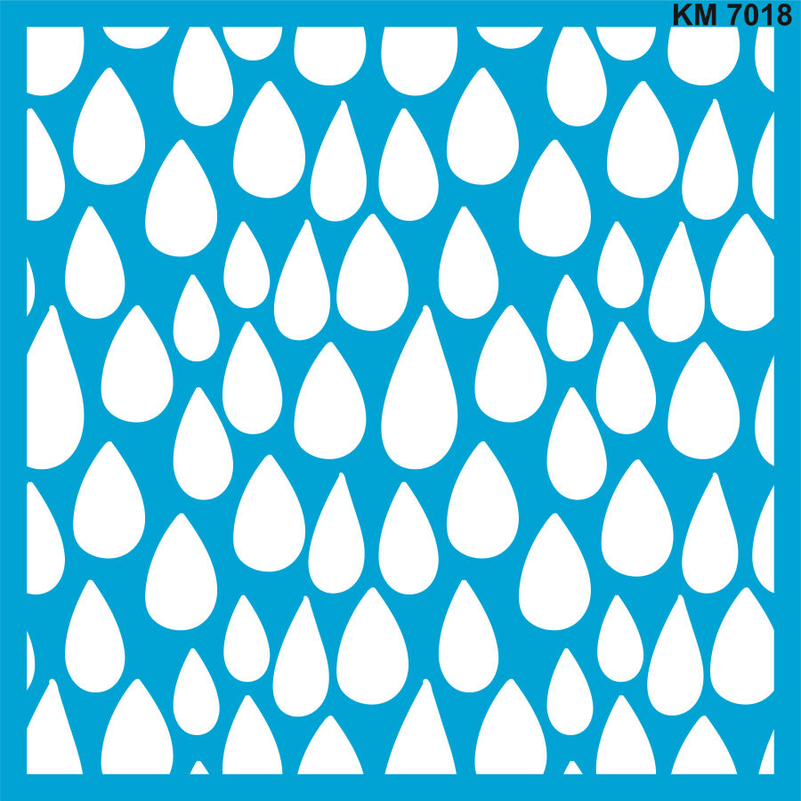 Damlalar Stencil Boyama Şablonu - 1