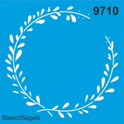 Defne Çelenk - Stencil Boyama Şablonu - 1
