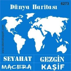 Dünya Haritası - StencilSepeti