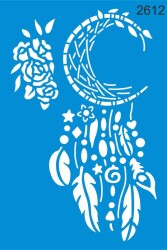 Düş Kapanı Deseni - Stencil Boyama Şablonu - StencilSepeti