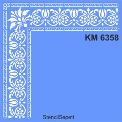 Duvar Çıta Deseni - Stencil Boyama Şablonu - StencilSepeti