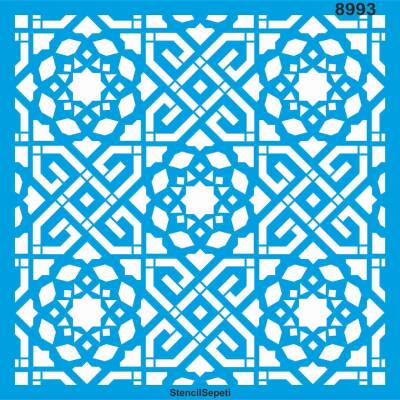 Duvar Deseni Stencil Boyama Şablonu - 1