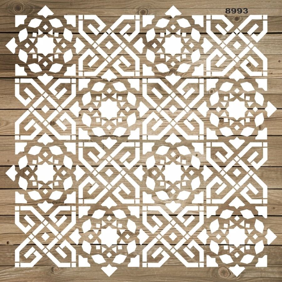 Duvar Deseni Stencil Boyama Şablonu - 2