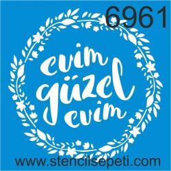 Evim Güzel Evim - StencilSepeti