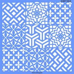 Fayans Desen - Stencil Boyama Şablonu - 1