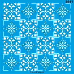 Fayans Deseni - Stencil - Boyama Şablonu - StencilSepeti