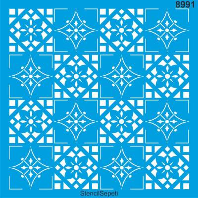 Fayans Deseni - Stencil - Boyama Şablonu - 1