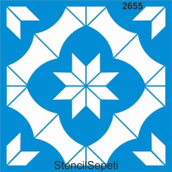 Fayans Deseni - Stencil Boyama Şablonu - StencilSepeti