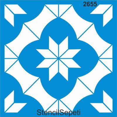 Fayans Deseni - Stencil Boyama Şablonu - 1