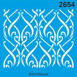 Fayans Deseni - Stencil Boyama Şablonu - StencilSepeti