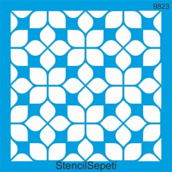 Fayans Deseni - Stencil Boyama Şablonu - StencilSepeti