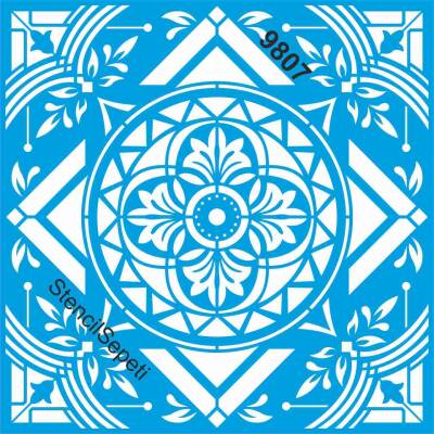 Fayans Deseni - Stencil - Boyama Şablonu - 1