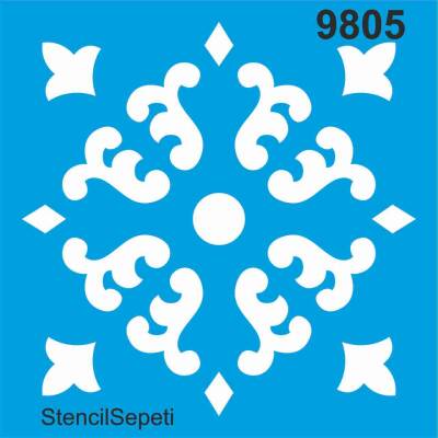 Fayans Deseni - Stencil - Boyama Şablonu - 1